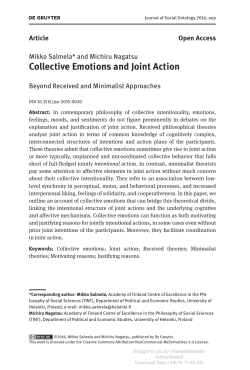 Collective Emotions and Joint Action