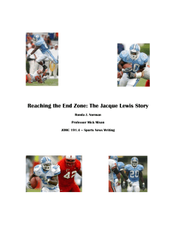 Reaching the End Zone: The Jacque Lewis Story