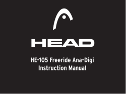 HE-105 Freeride Ana-Digi Instruction Manual