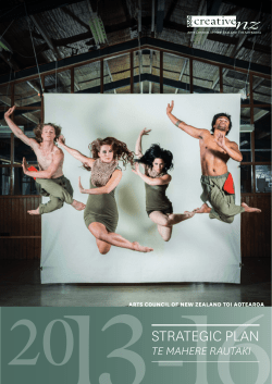 20 strategic plan - Creative New Zealand