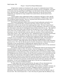 Math Number: 280 Project 1: Greek Proof-Based