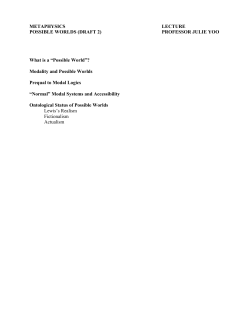 Modality and Possible Worlds