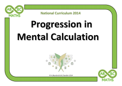 Mental Maths Guidance Document