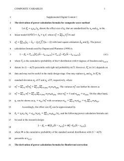 Composite Variables 1 Supplemental Digital Content 1 The