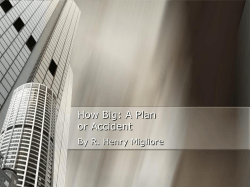 How Big - A Plan or Accident