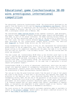 Educational game Czechoslovakia 38