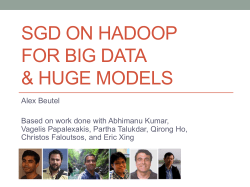Large Scale SGD on Hadoop