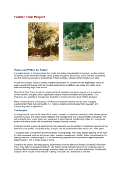 Fodder Tree Project - Poplar and Willow Research Trust