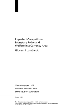 Imperfect Competition, Monetary Policy and Welfare