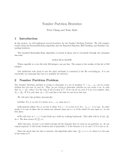 Number Partition Heuristics