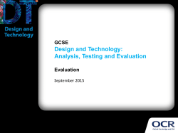 OCR GCSE Design and Technology