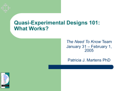 Quasi-Experimental Designs 101