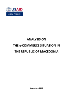 ANALYSIS ON THE e-COMMERCE SITUATION IN THE REPUBLIC