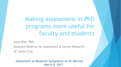 Making Assessment in Ph.D. Programs More Useful for Faculty and