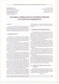 possible approach to studying traffic in states of emergency