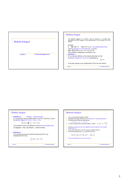 Definite Integral