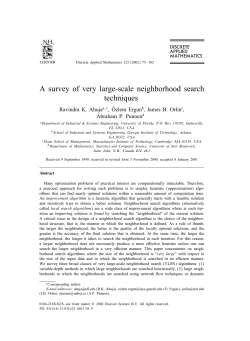A survey of very large-scale neighborhood search techniques