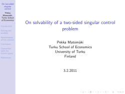 On solvability of a two-sided singular optimal control problem