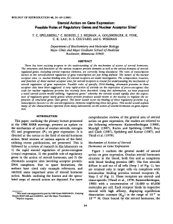 Steroid Action on Gene Expression: Possible Roles of Regulatory