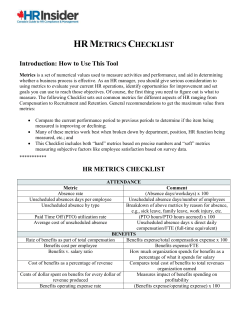hr metrics checklist