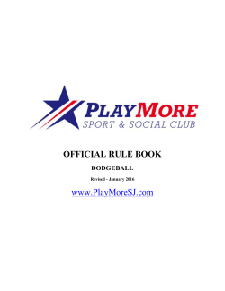 official rule book dodgeball