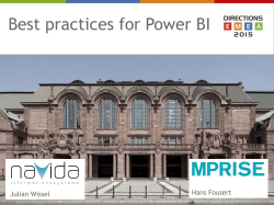 DirectionsEmea Best practices for Power BI on Dynamics NAV