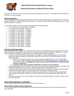 General Info/Club Pass Policy