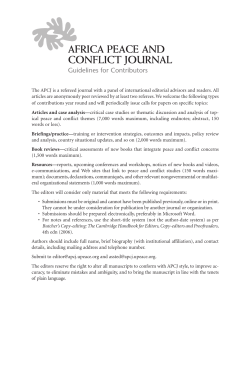 Read this Issue - Africa Peace and Conflict Journal