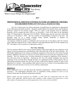 Requests for Qualifications / Proposals: