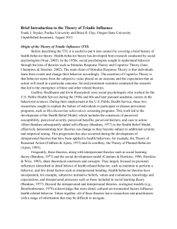 Brief Introduction to the Theory of Triadic Influence