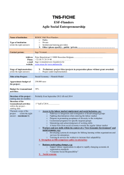 Social Economy - Flemish Model