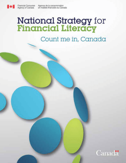 National Strategy for Financial Literacy Count me in