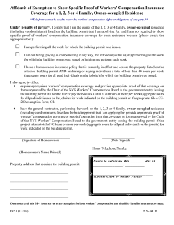 Affidavit of Exemption to Show Specific Proof of Workers