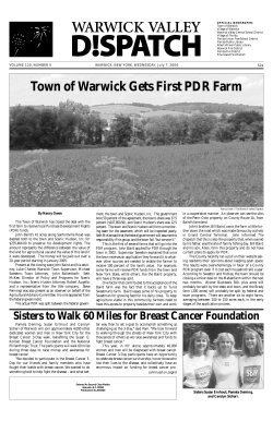 Town of Warwick Gets First PDR Farm