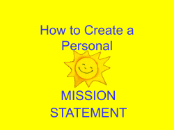 How to Create a personal Mission Statement