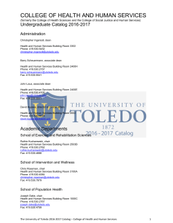 college of health and human services