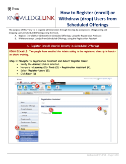 How to Register (Enroll) or Withdraw (Drop)