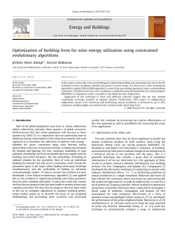 Optimisation of building form for solar energy utilisation