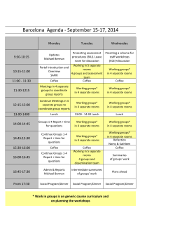 Barcelona Agenda - September 15