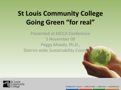 Going Green &ldquo;for real&rdquo; - St. Louis Community College