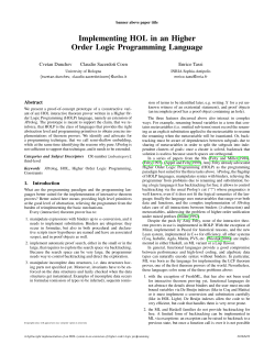 Implementing HOL in an Higher Order Logic Programming