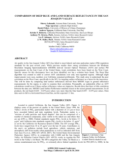 comparison of deep blue and land surface reflectance in the