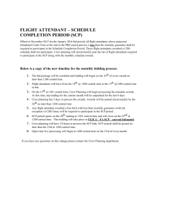 flight attendant &ndash; schedule completion period (scp)