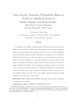 Time-Varying Transition Probabilities Based on