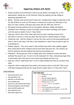 How can you support your child in maths version 2.