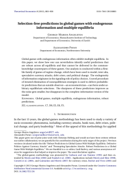 Selection-Free Predictions in Global Games with Endogenous