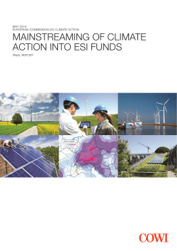 mainstreaming of climate action into esi funds