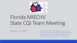Inaugural State CQI Team Meeting