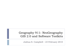 Neogeography Lecture for KU Geography 911 (JSC)
