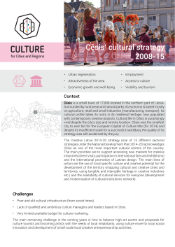 Cēsis` cultural strategy 2008-15
